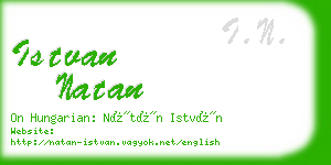 istvan natan business card